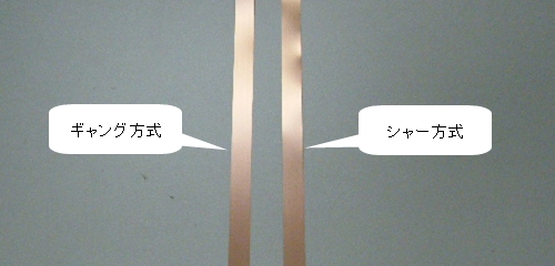 ギャングスリットとシェアースリット